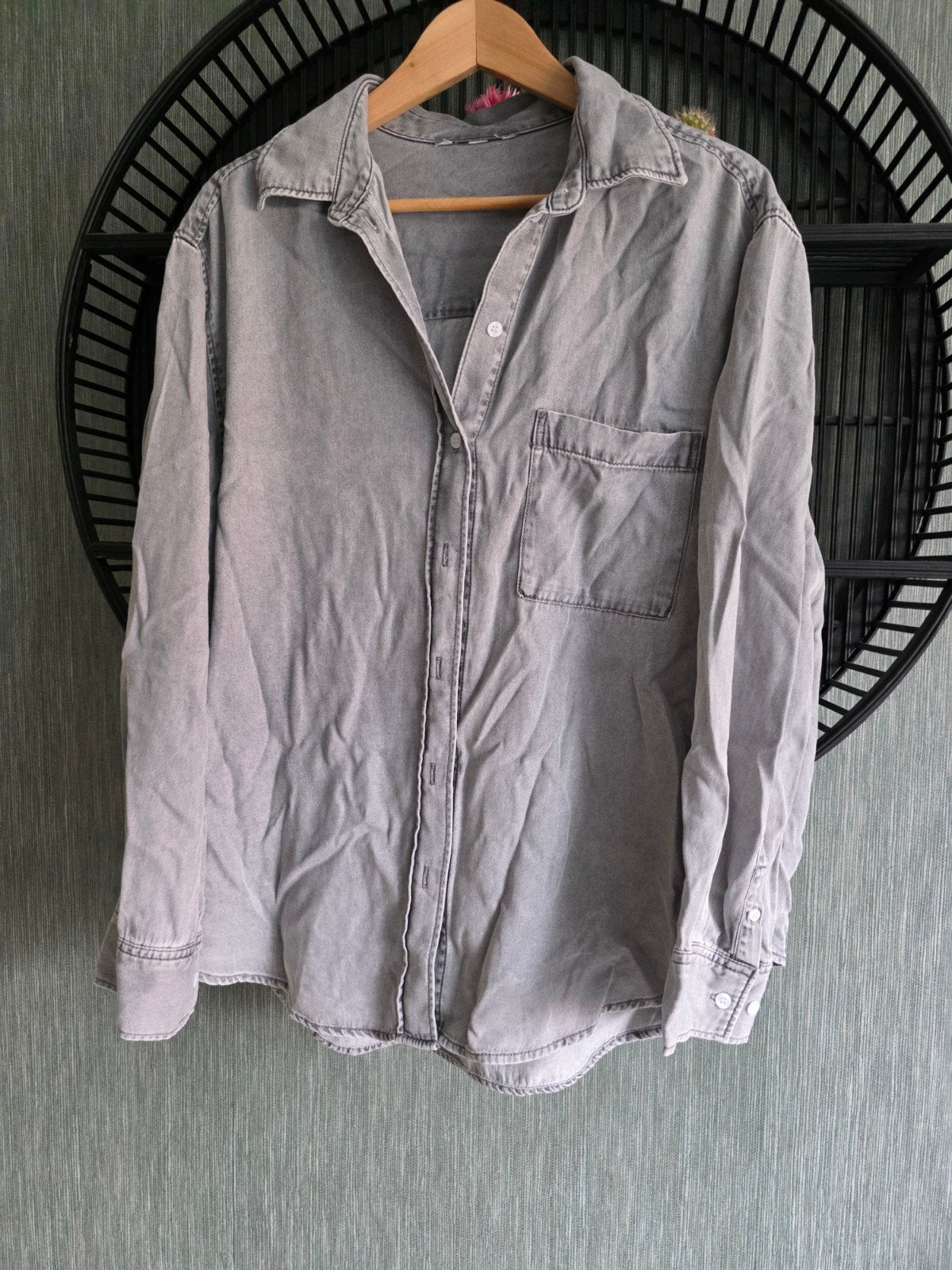 spijkerblouse, Ophalen of Verzenden, Nieuw, Maat 42/44 (L), Grijs