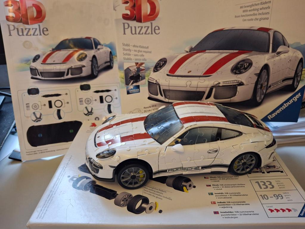 Ravensburger 3D Porsche 911 R Puzzel - 108 Stukjes, Ophalen of Verzenden, Meer dan 50 stukjes, 6 jaar of ouder