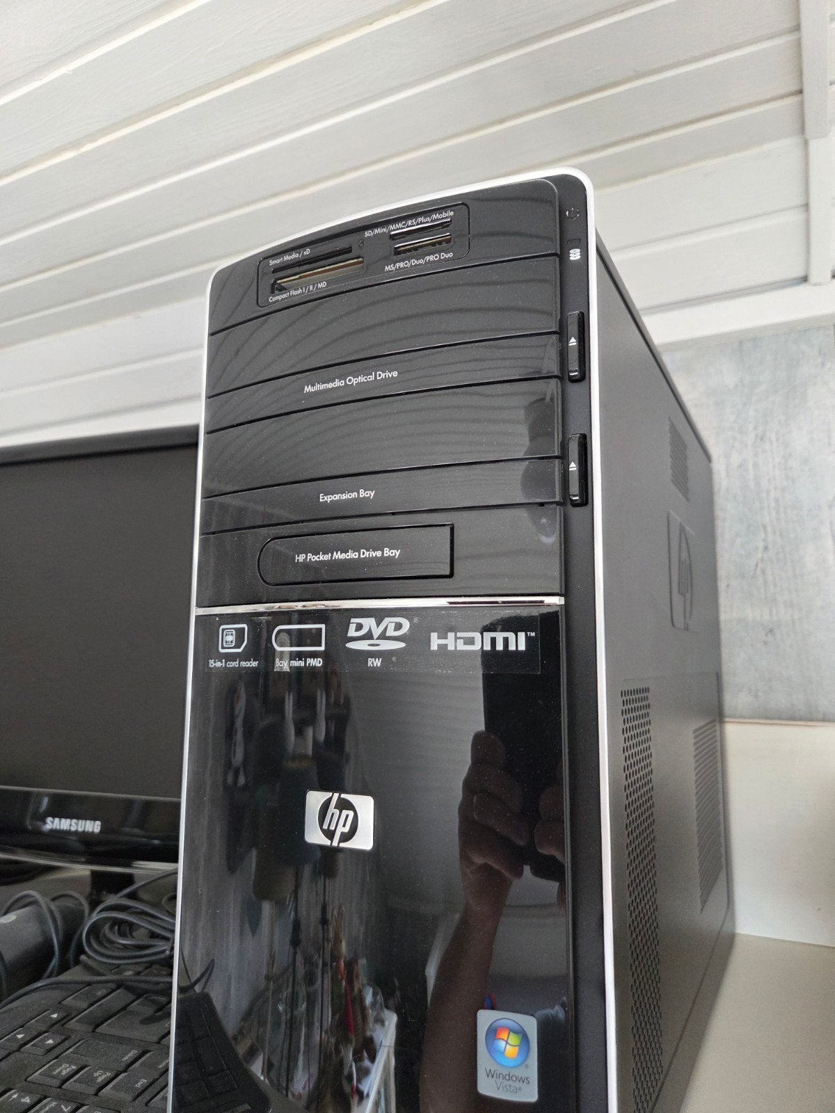 HP p6030nl Desktop PC met Samsung Monitor, Computers en Software, Onbekend, Gebruikt, Met monitor, Onbekend