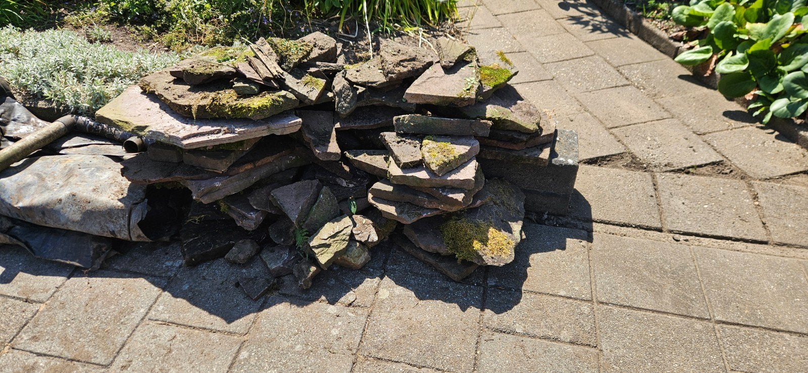 Flexstones - ongeveer 4m2, Tuin en Terras, Tegels en Klinkers, Ophalen, Gebruikt, Overige typen, Gestraald