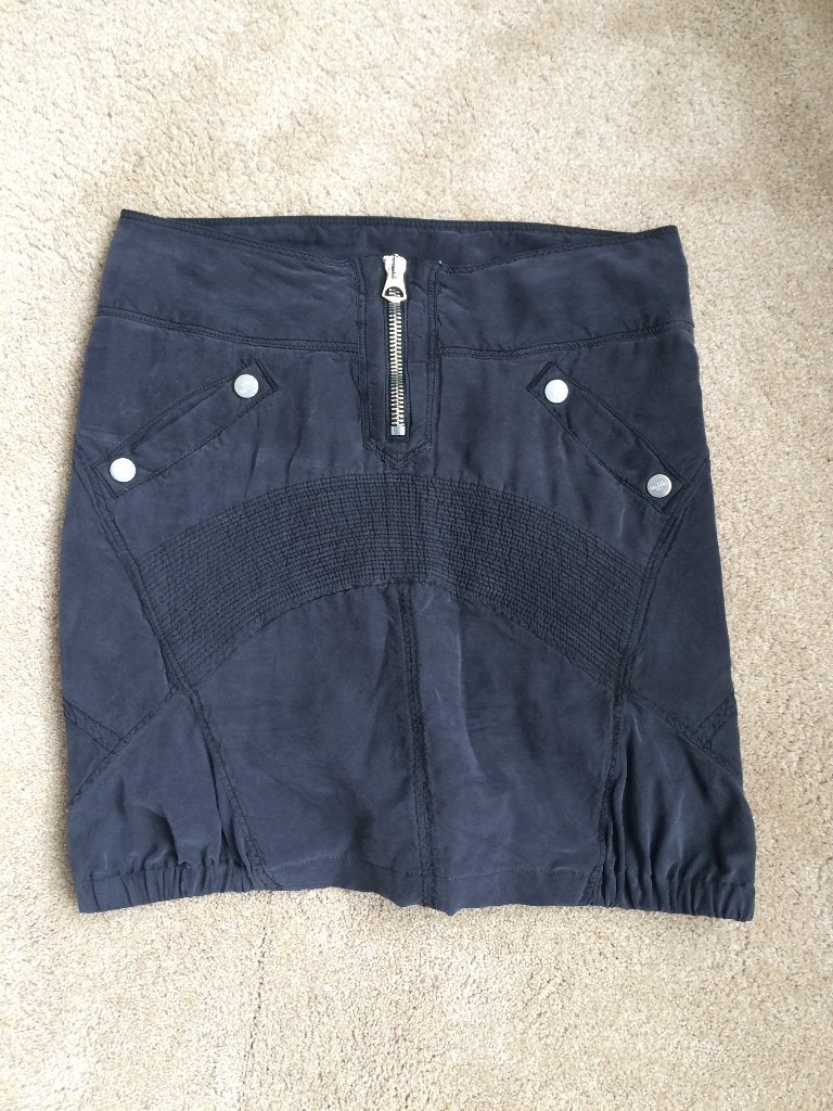 Grijze, zijden rok Nolita, Ophalen of Verzenden, Maat 34 (XS) of kleiner, Grijs, Gedragen