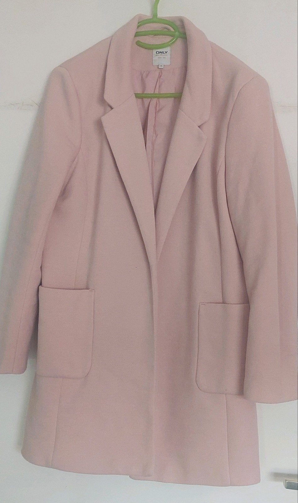 Lichtroze lange blazer zonder sluiting - Maat XL, Ophalen, Maat 46/48 (XL) of groter, ONLY, Roze