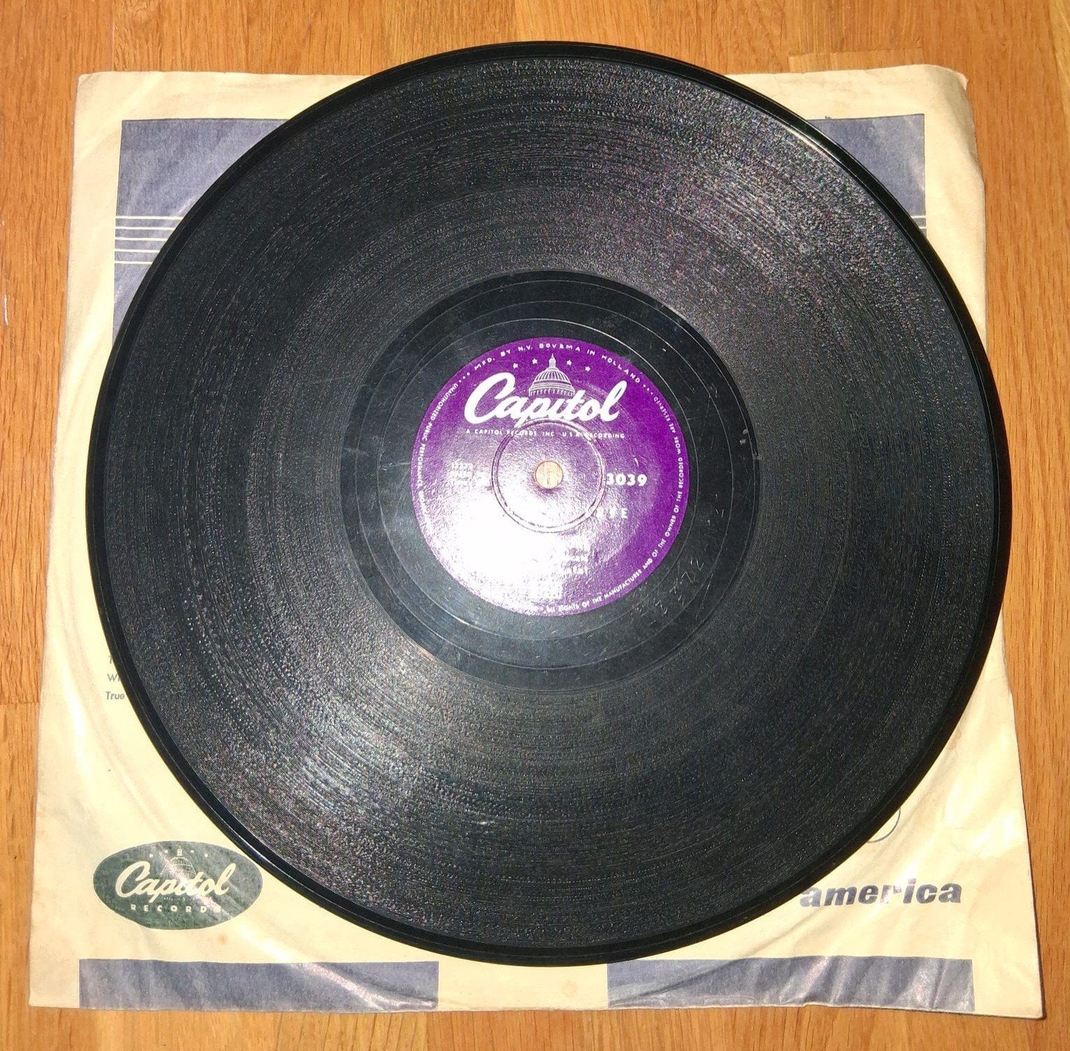 Capitol 78 toeren plaat  Cliffie Stone - Darling Je Vous Aim, Ophalen of Verzenden, Gebruikt, 10 inch, Overige typen