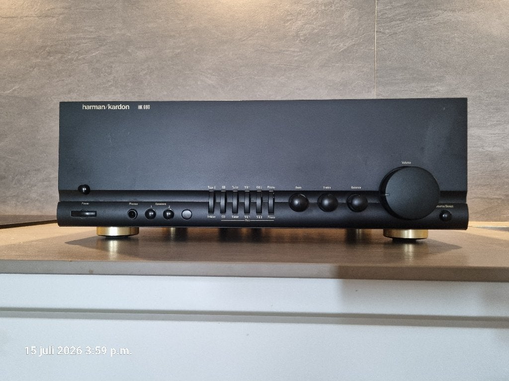 Harman Kardon HK690 versterker, Gebruikt, 120 watt of meer, Stereo, Ophalen
