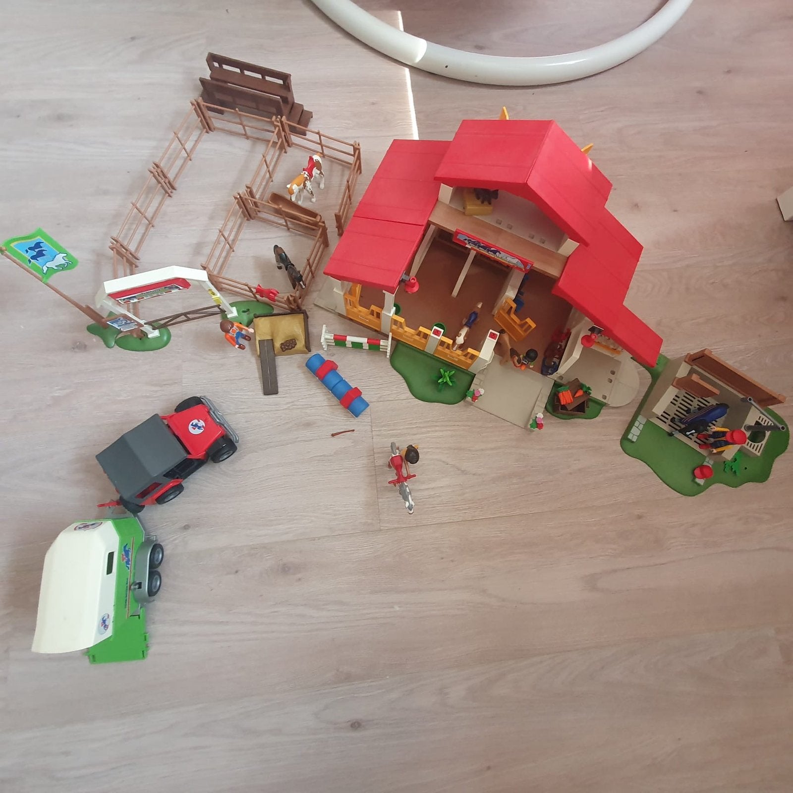Playmobil Paarden Manege, Transport, Wasstation & Voltige, Kinderen en Baby's, Speelgoed | Playmobil, Gebruikt, Gebouw, Complete set