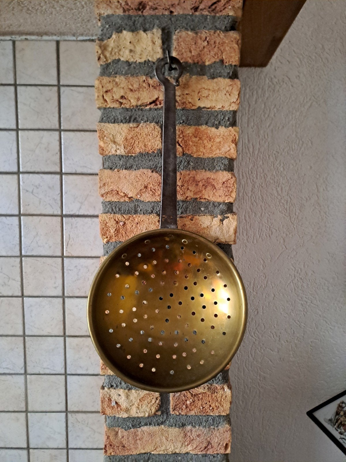 Antieke koperen schuimspaan, Ophalen of Verzenden, Koper