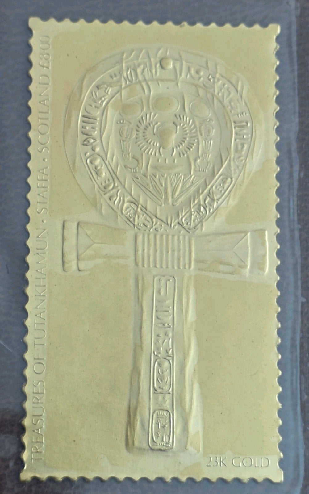 5 gouden zegels Toetanchamon Tentoonstellingszegels, Ophalen of Verzenden, Overige landen, Postfris