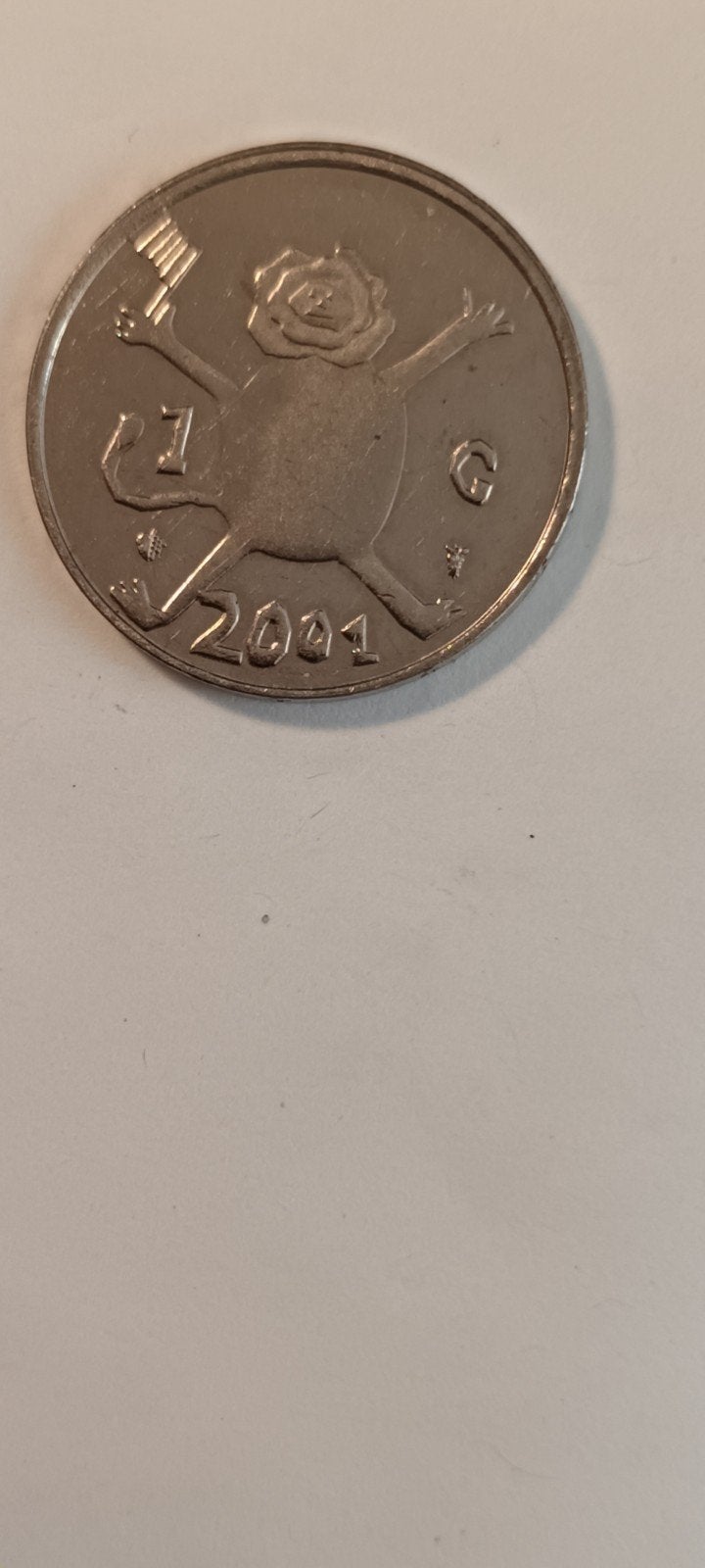 Nederlandse 1 gulden munt 2001 Koningin Beatrix, Postzegels en Munten, Ophalen of Verzenden