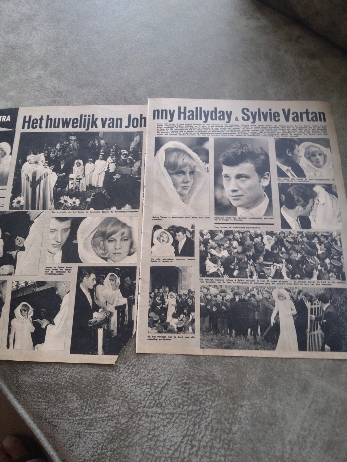 Johnny Hallyday huwt Syrië Vartan 1965, Ophalen of Verzenden, Gebruikt, Boek, Tijdschrift of Artikel