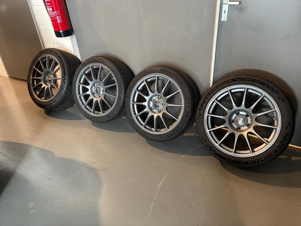 Pro Track breedset Pilot Sport Cup 2 Alpine Megane RS 350Z, Auto-onderdelen, 18 inch, Gebruikt, Banden en Velgen, Ophalen of Verzenden