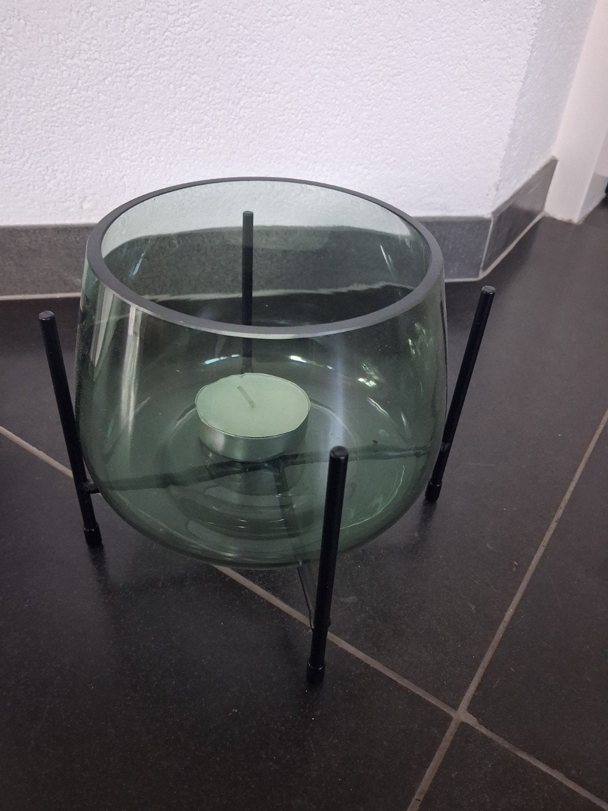 Mooi dik wind licht  groen glas, Ophalen of Verzenden