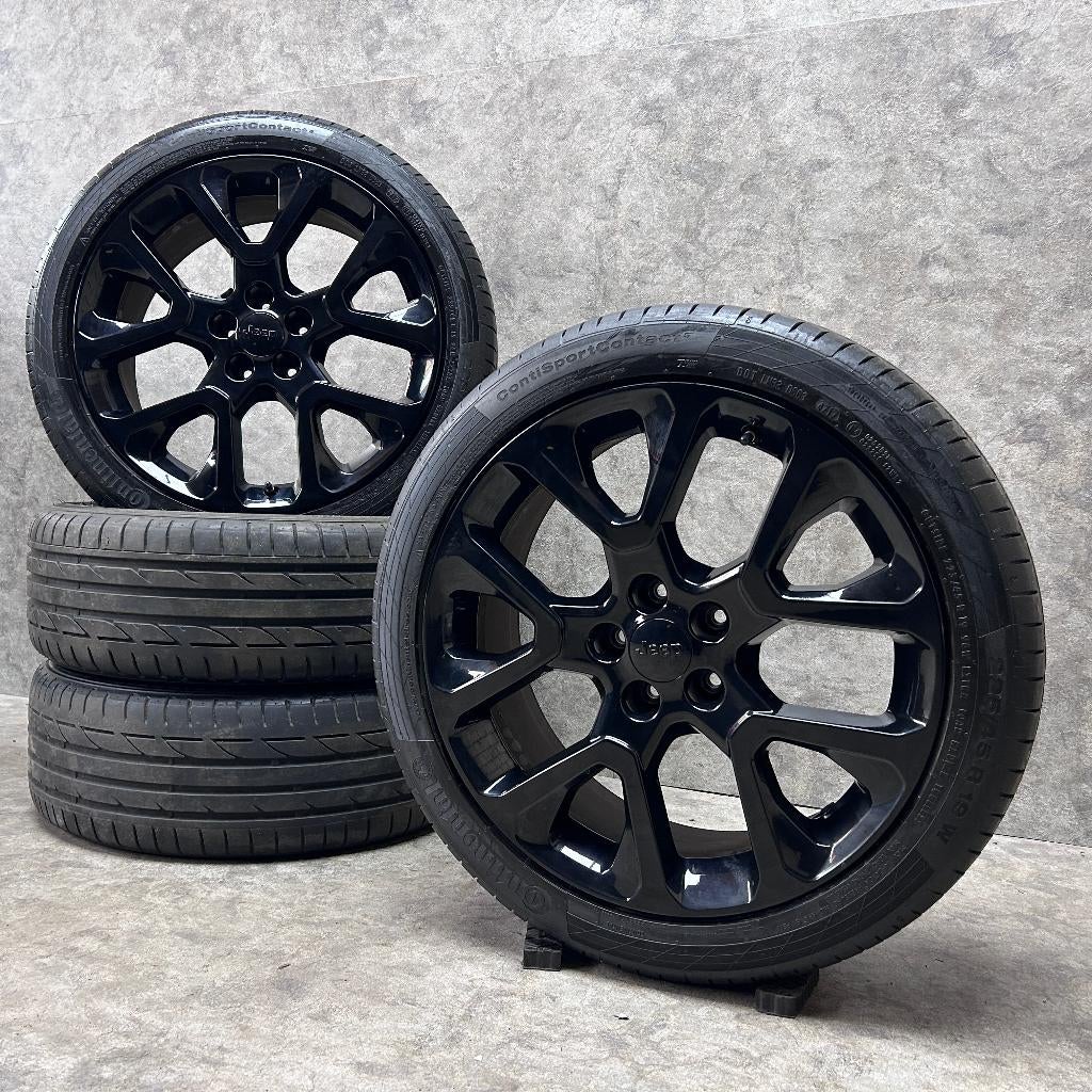 19 inch originele velgen Jeep Compass Renegade + zomerbanden, 19 inch, Gebruikt, Banden en Velgen, Ophalen of Verzenden