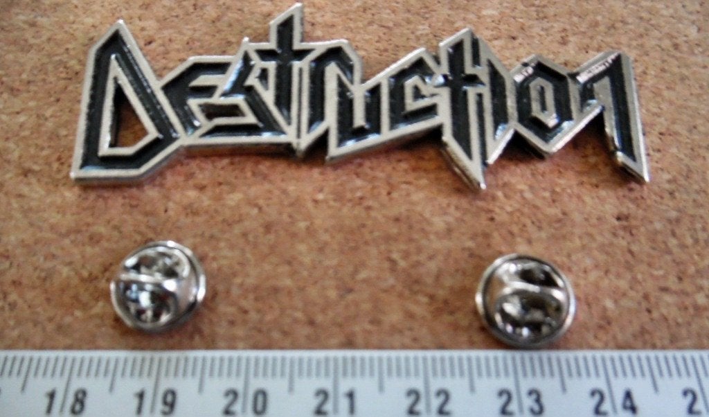 Destruction mooie  metal shaped pin speld badge metal, Verzenden, Nieuw, Overige typen