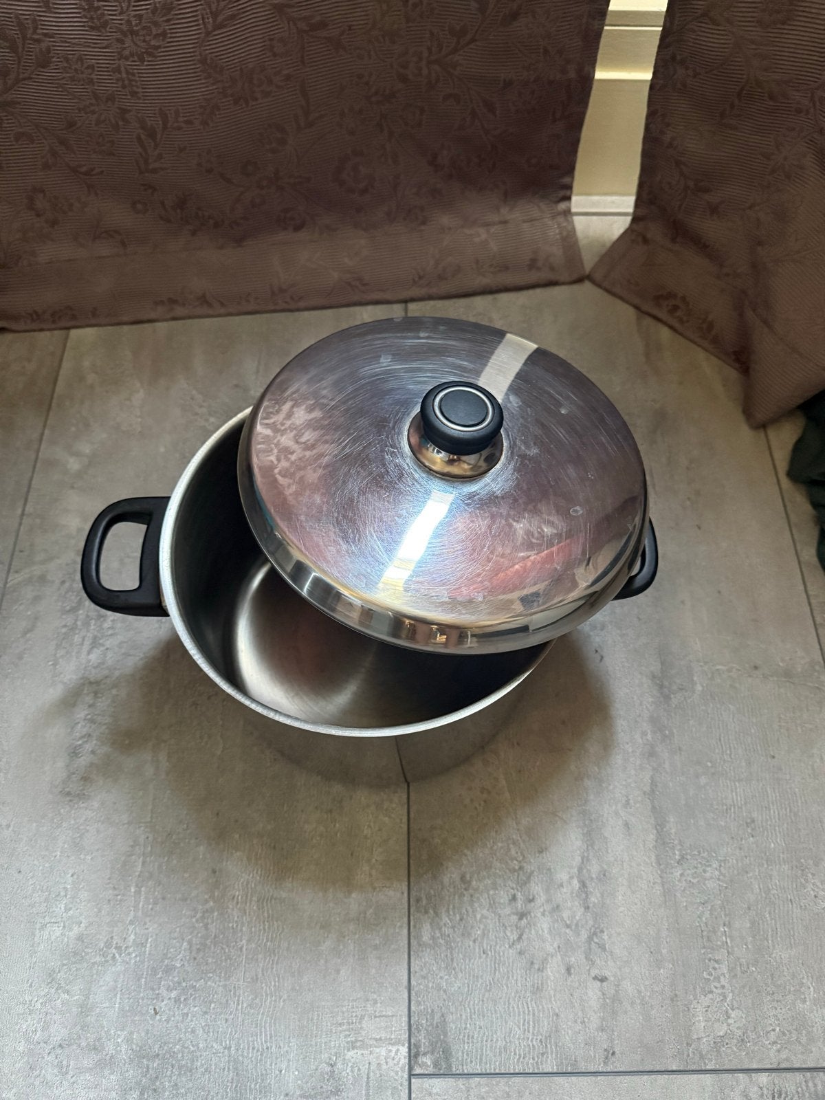 Roestvrijstalen kookpan met deksel, Huis en Inrichting, Keuken | Potten en Pannen, Gebruikt, Kookpan, Rvs, Met deksel, Ophalen