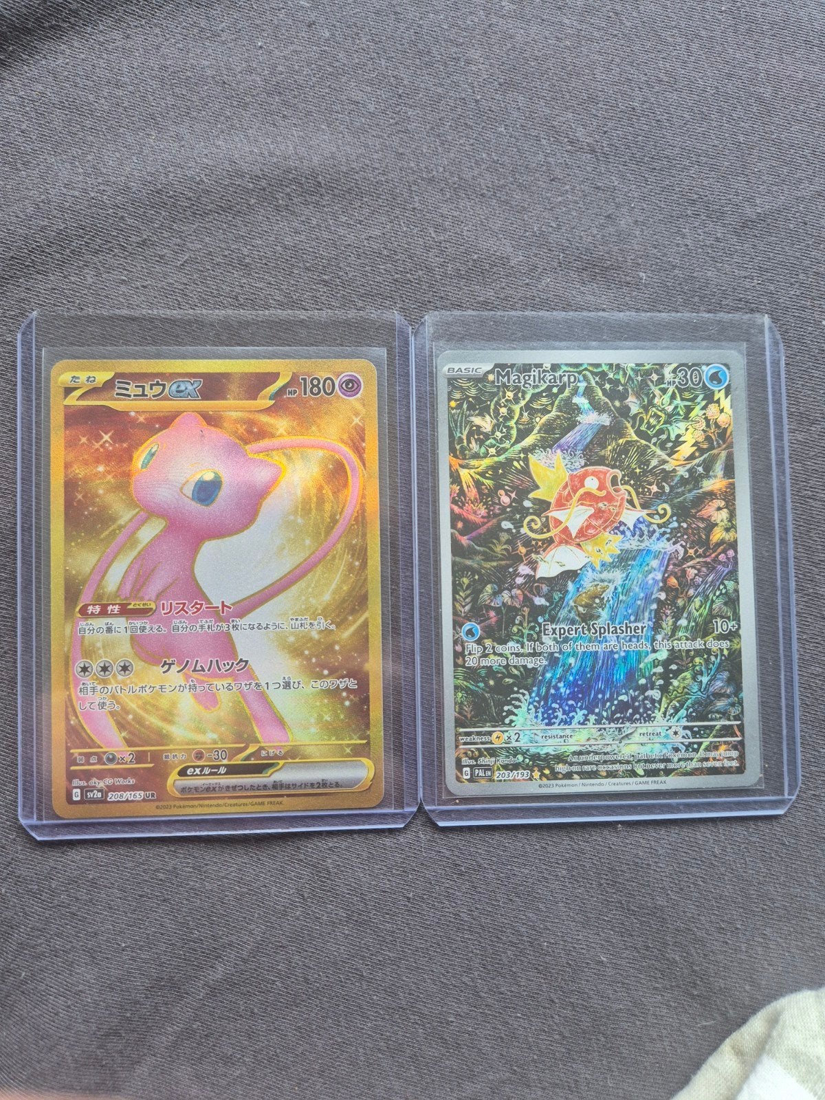 Magicarp #203, Paldea Evolved and japanese Mew, Ophalen of Verzenden, Zo goed als nieuw