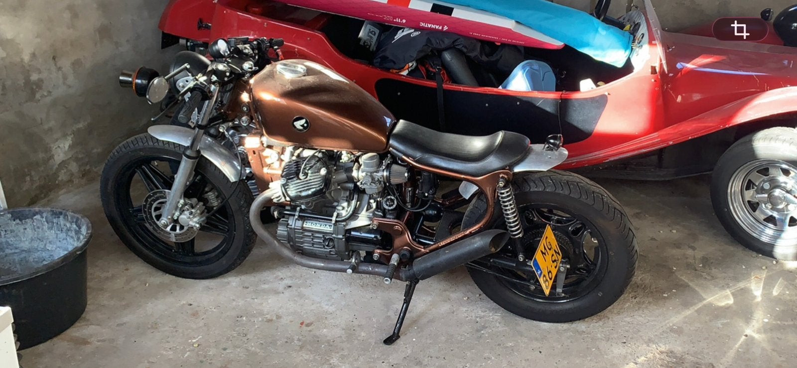 Honda CX500 Custom Custom Cafe Racer Bobber, Doe-het-zelf en Verbouw, Motoren, Ophalen, Gebruikt, Benzinemotor, 1800 rpm of meer
