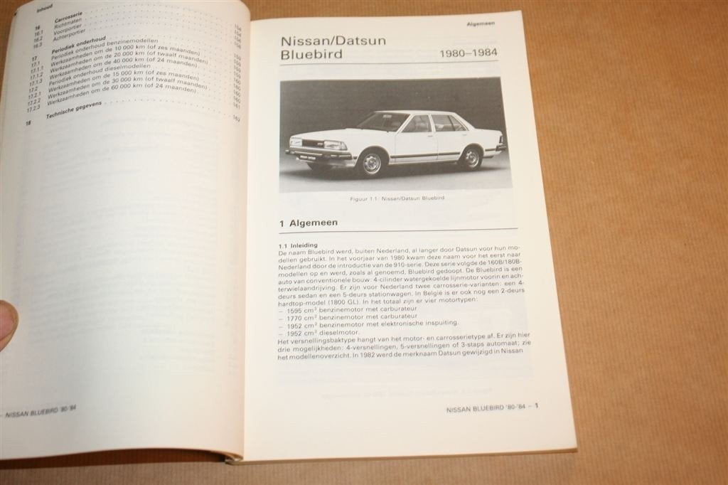 Vraagbaak Nissan Bluebird — Handleiding 1980-1984, Ophalen of Verzenden