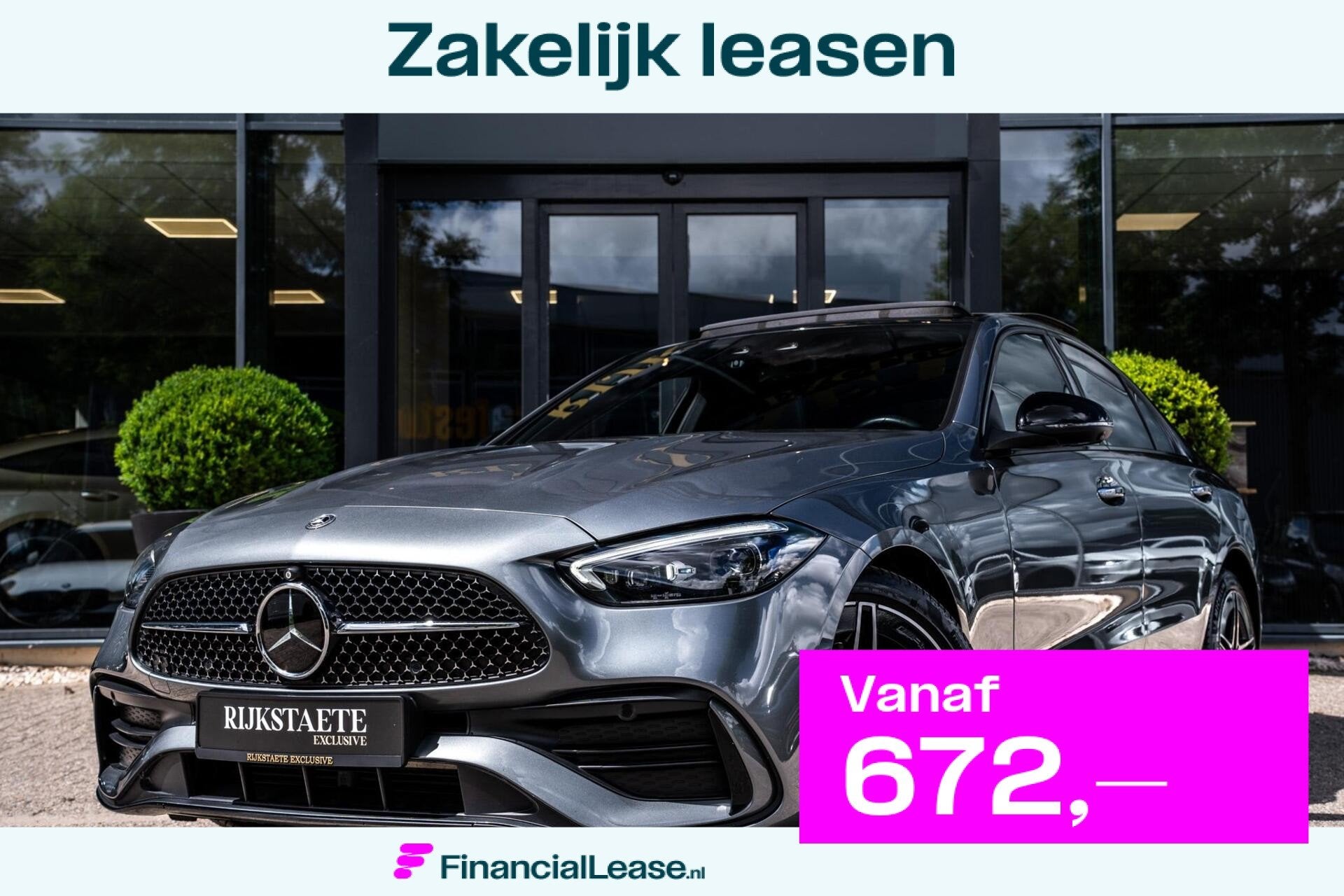 Mercedes C-klasse C300e AMG Line|PANO|BURMESTER|360|ACC|18'', Automaat, Dealer onderhouden, Achterwielaandrijving, 4 cilinders