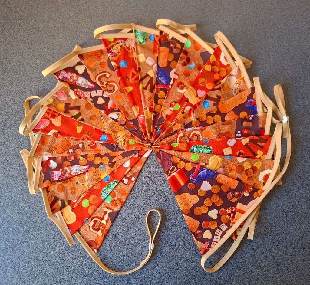 Sinterklaasslinger, Vlaggenlijn, Ophalen of Verzenden, Nieuw, Versiering, Verjaardag