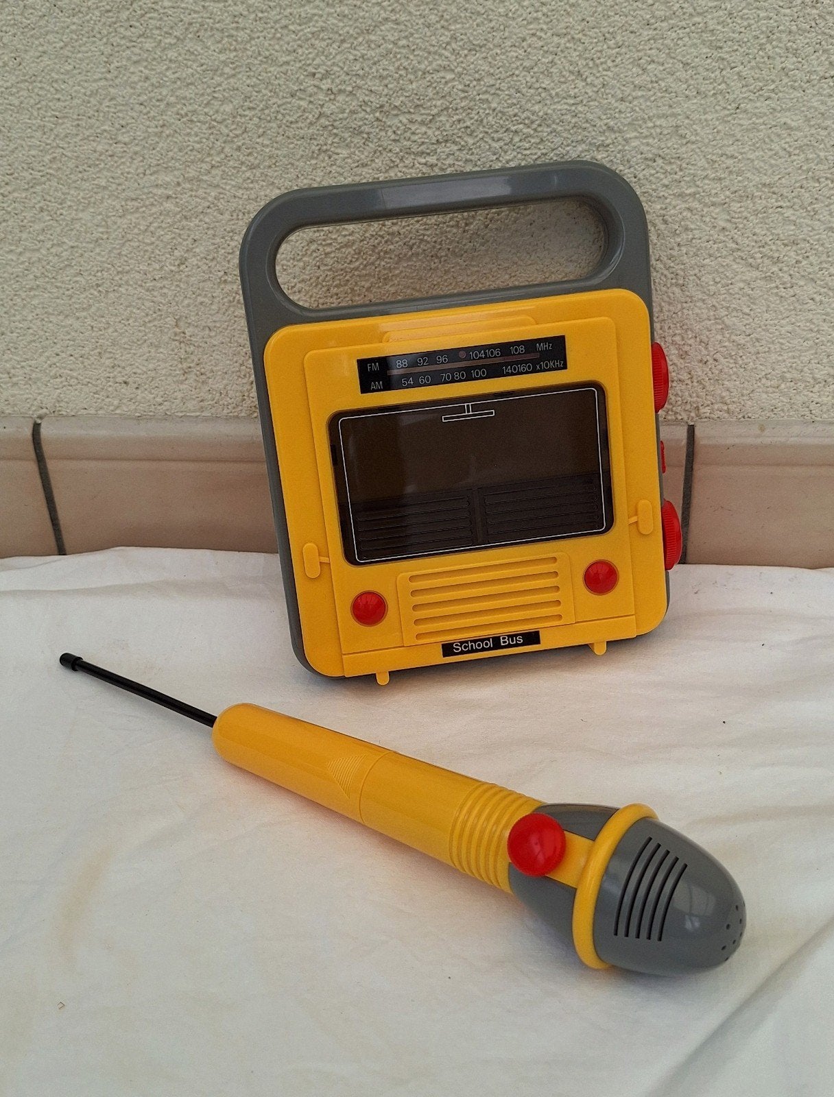 Vintage School Bus Draagbare Radio met Microfoon, Ophalen of Verzenden, Zo goed als nieuw