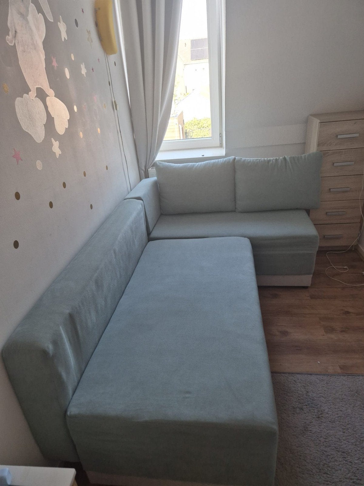 hoekbank met slapfunktie, Ophalen, Tweepersoons, 210 cm, 140 cm