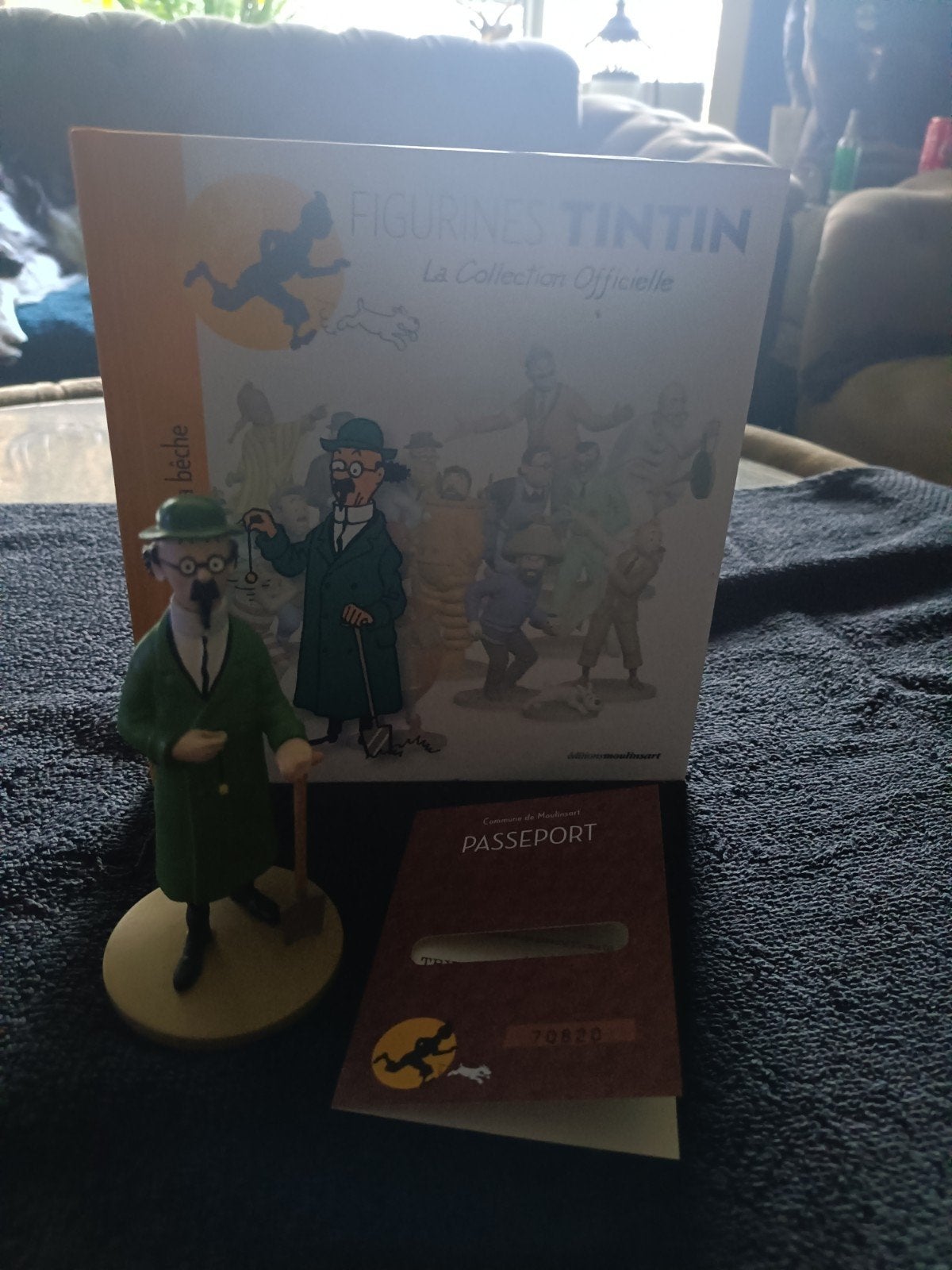 Kuifje Figuur: Professor Zonnebloem met schop, Verzamelen, Ophalen of Verzenden, Zo goed als nieuw