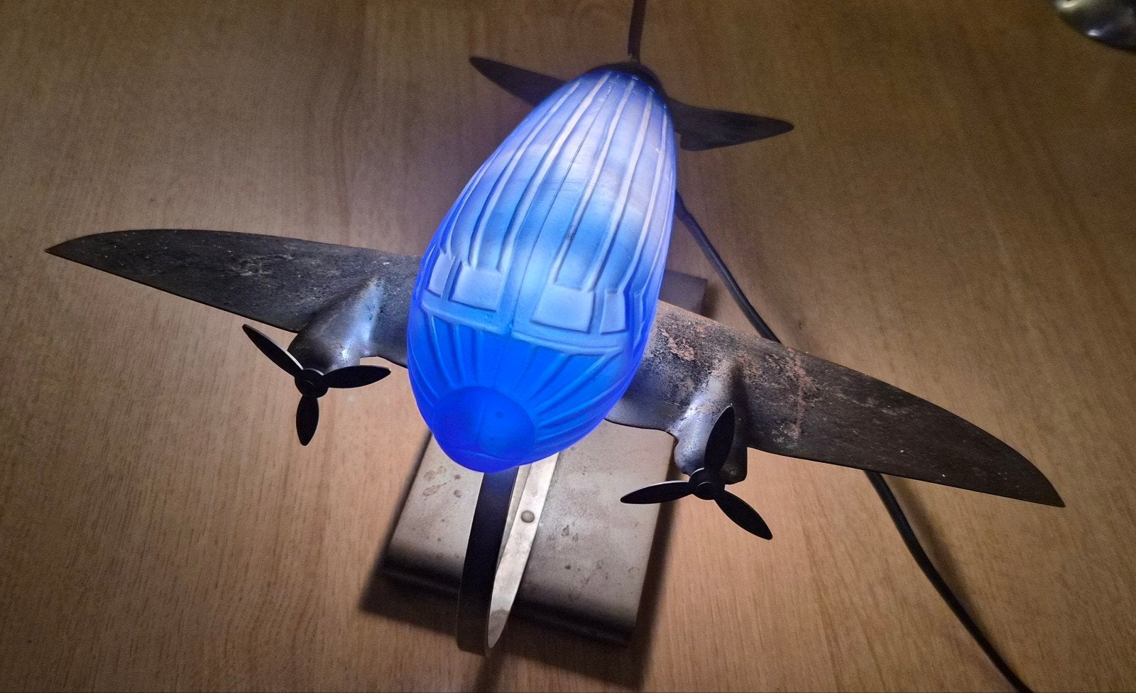 Vintage Douglas DC-3 Dakota Vliegtuig Lamp, Ophalen
