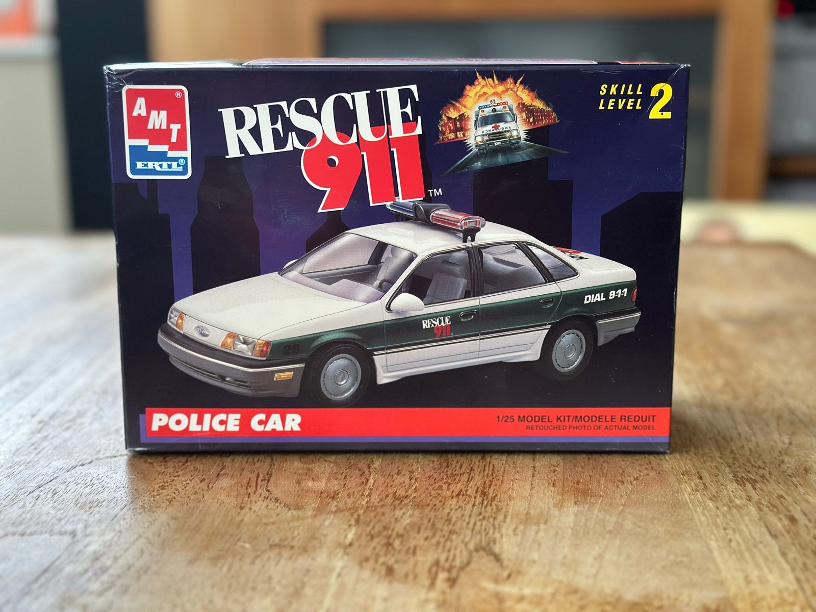 AMT ERTL Rescue 911 Police Car Modelbouwkit, Ophalen of Verzenden, Nieuw, Auto, Overige merken