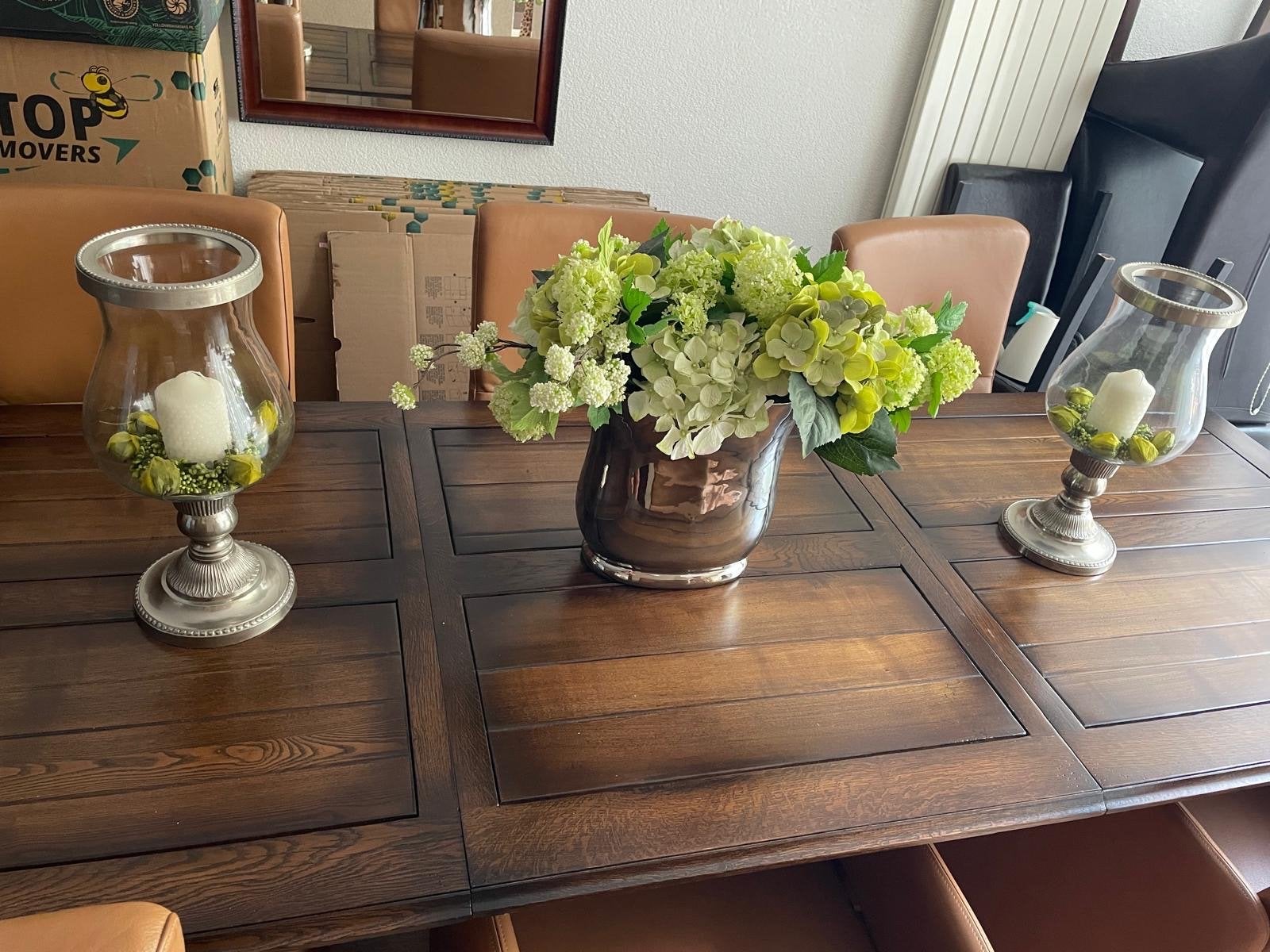 Sfeervolle set: 2 windlichten met decoratie & stenen vaas, Ophalen, Meerkleurig, Steen/keramiek, Landelijk