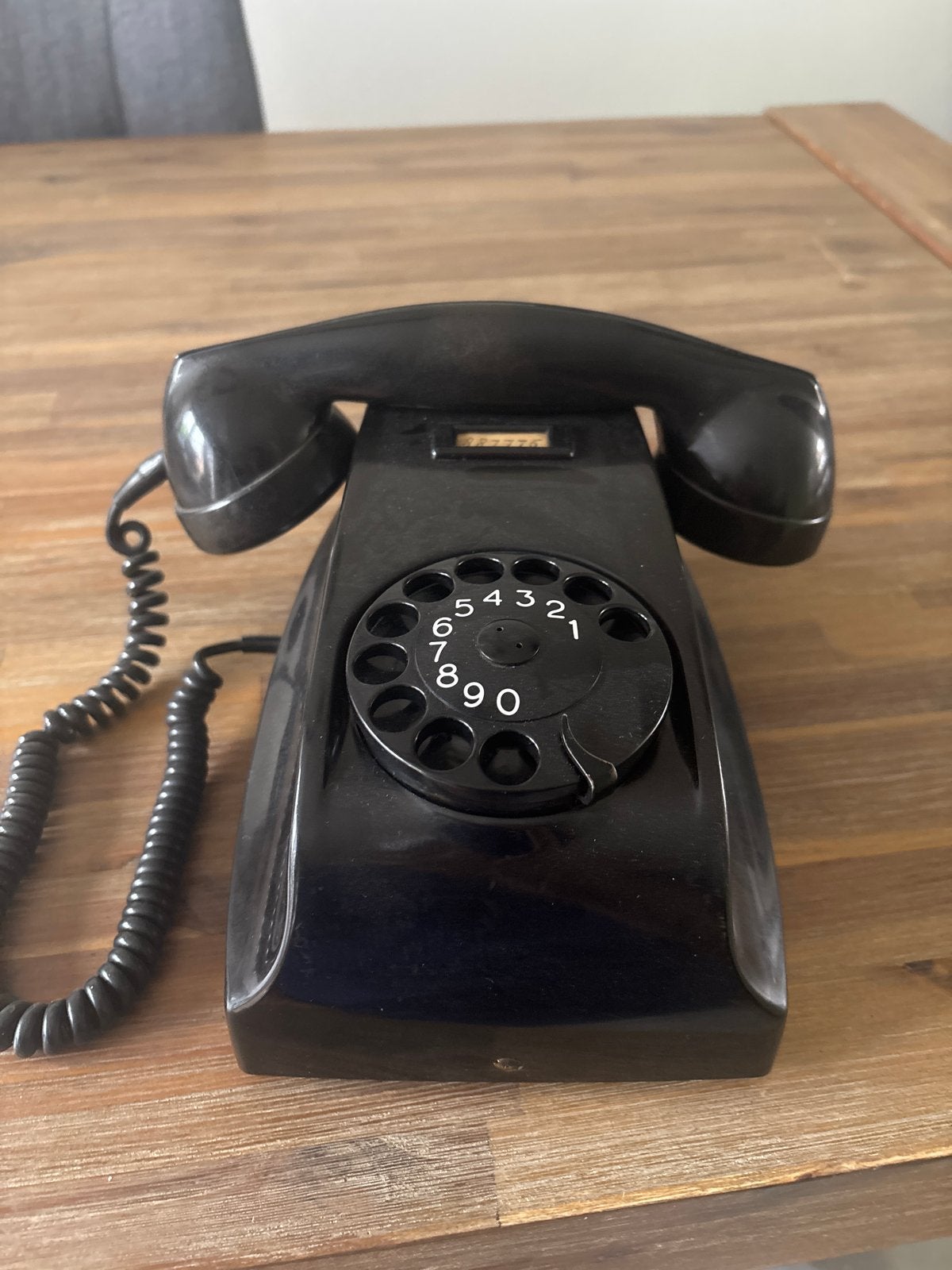 Vintage Zwarte Telefoon met Draaischijf, Ophalen of Verzenden