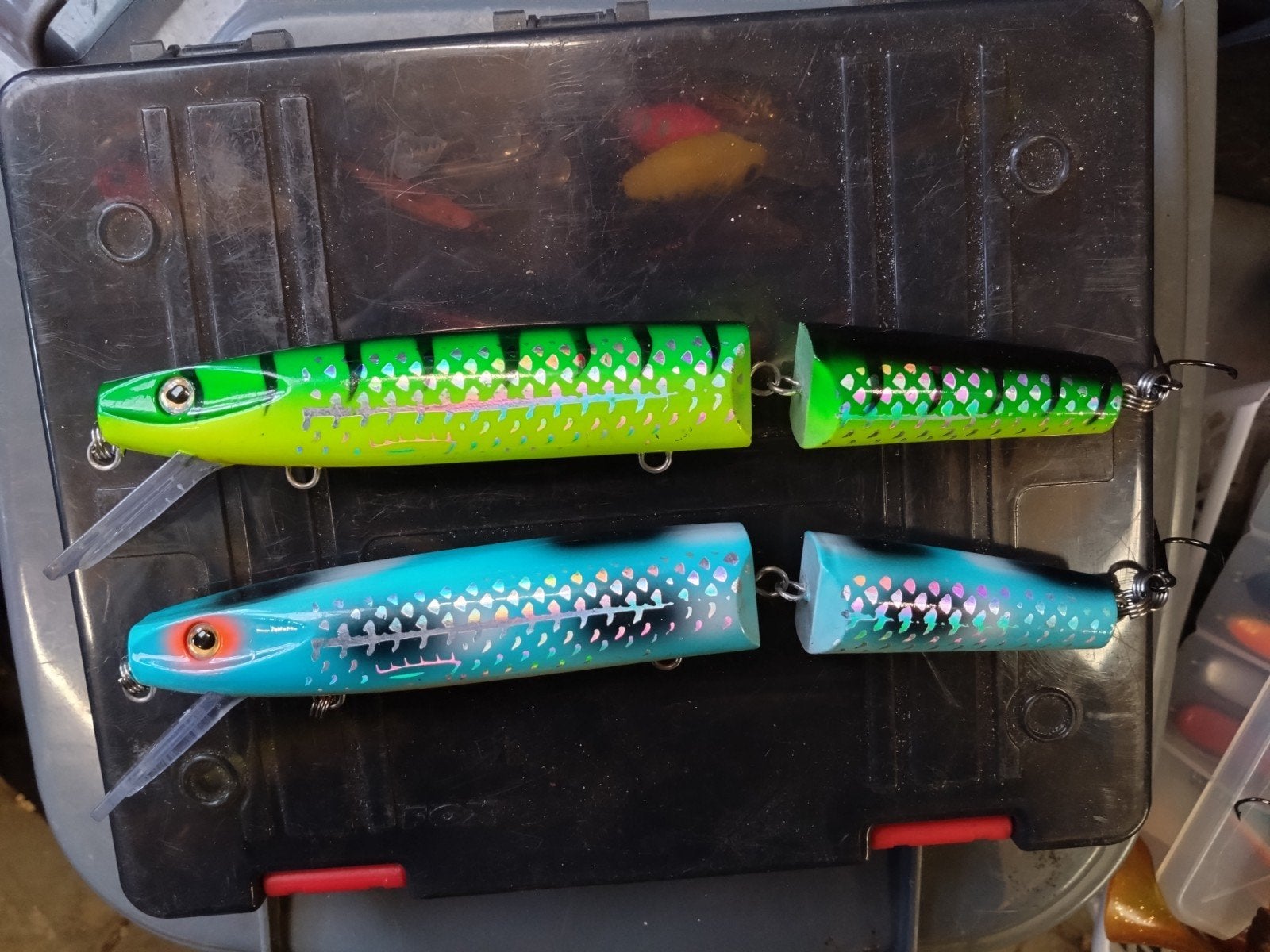 2x Amerikaanse Musky Pluggen - 125g, 23cm - Zeer Goede Staat, Ophalen of Verzenden, Zo goed als nieuw