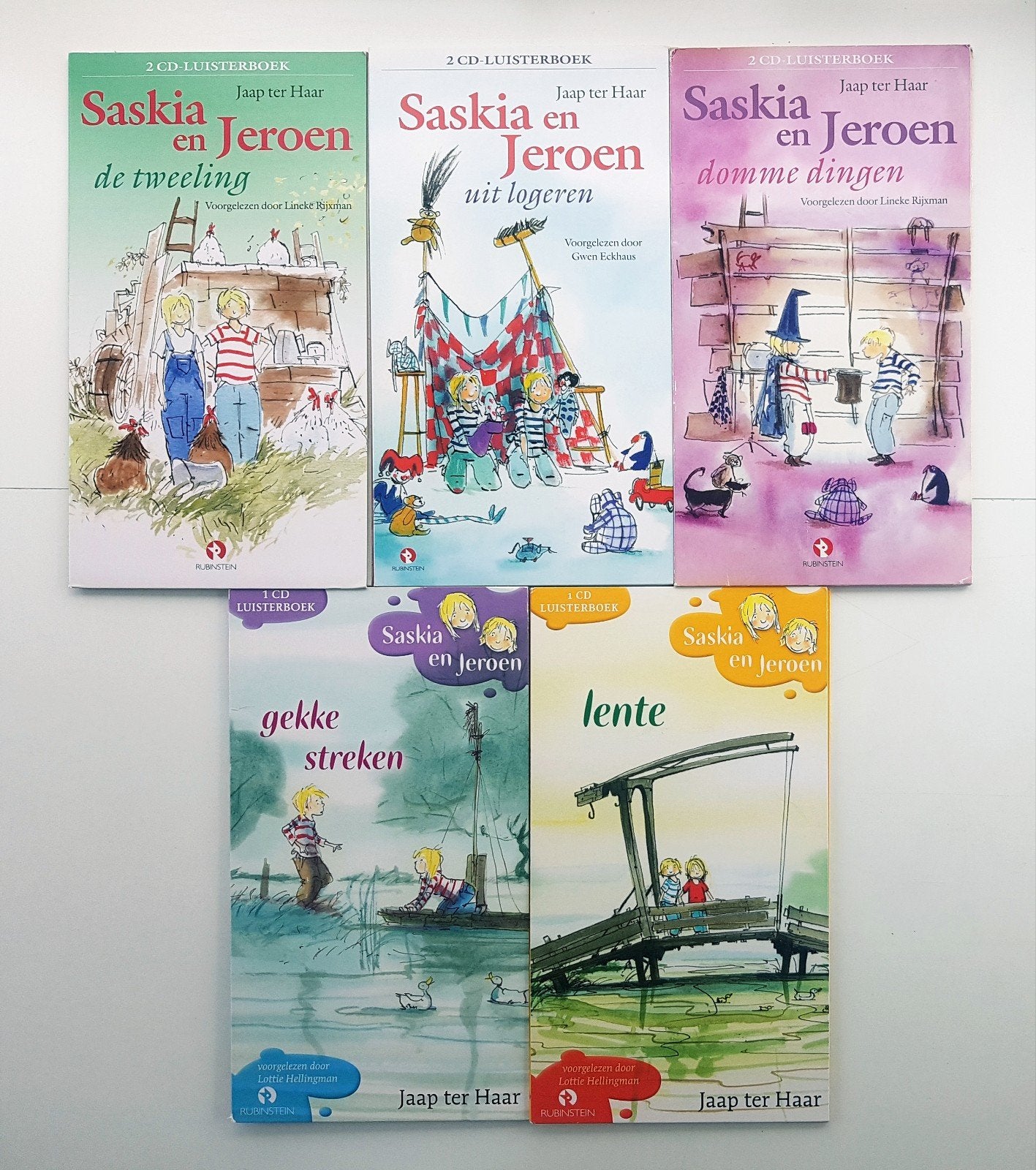 5x Luisterboek Tweeling Saskia en Jeroen - Jaap ter Haar, Ophalen of Verzenden, Jaap ter Haar, Cd, Kind