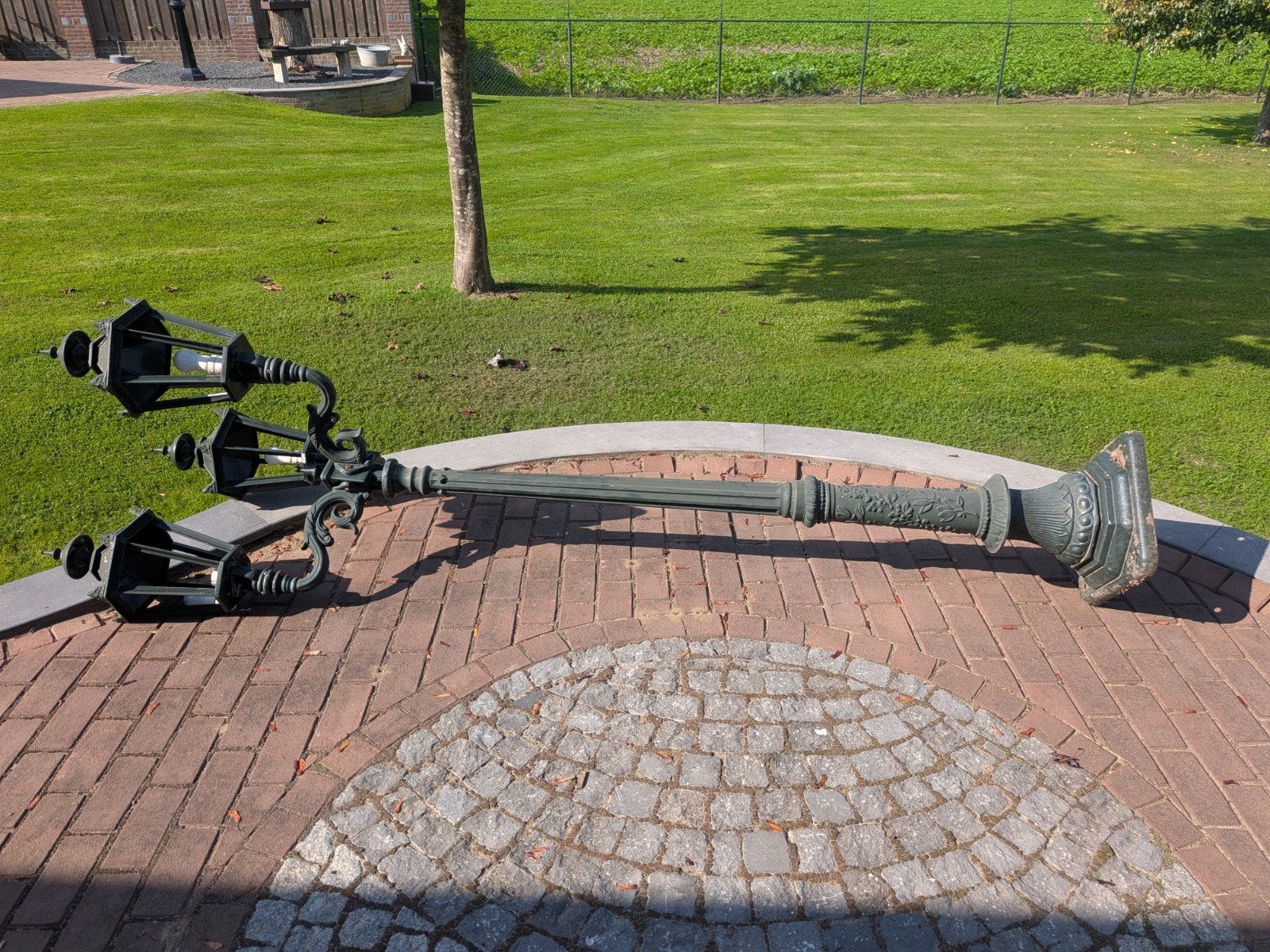 Grote karakteristieke tuin/buitenlamp, opknapper, Tuin en Terras, Ophalen, Gebruikt, Staande lamp, Netvoeding