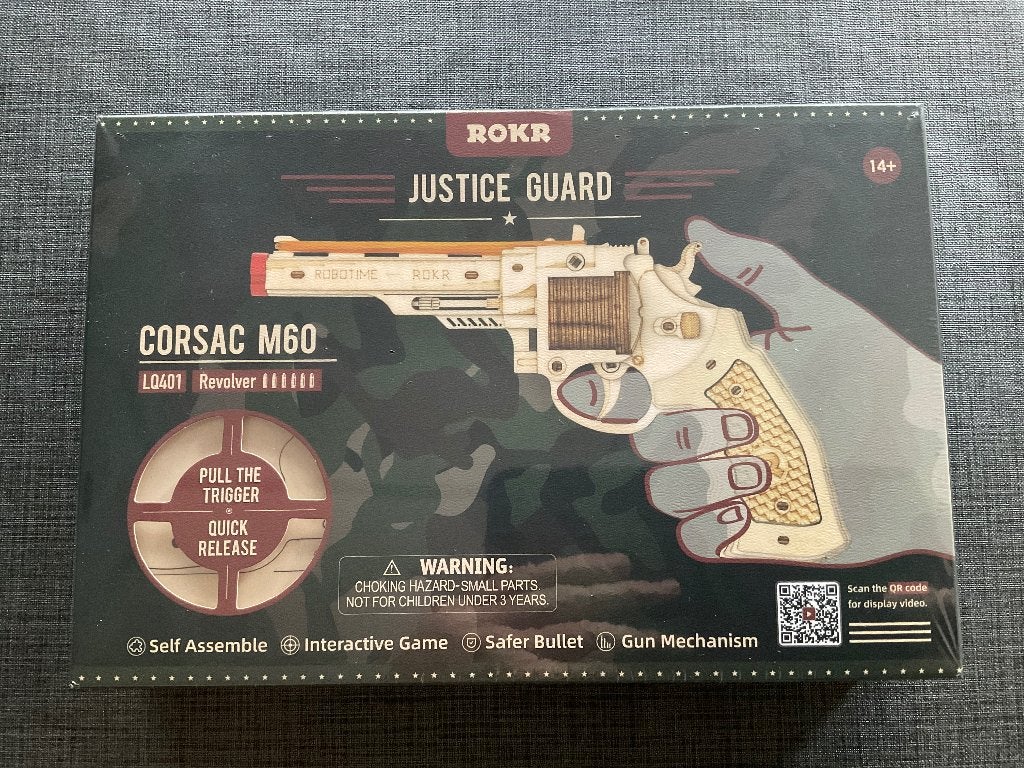 Robotime Modern Corsac M60 - LQ401 - Revolver 3D puzzel, Hobby en Vrije tijd, Ophalen, Minder dan 500 stukjes, Nieuw, Rubik's of 3D-puzzel