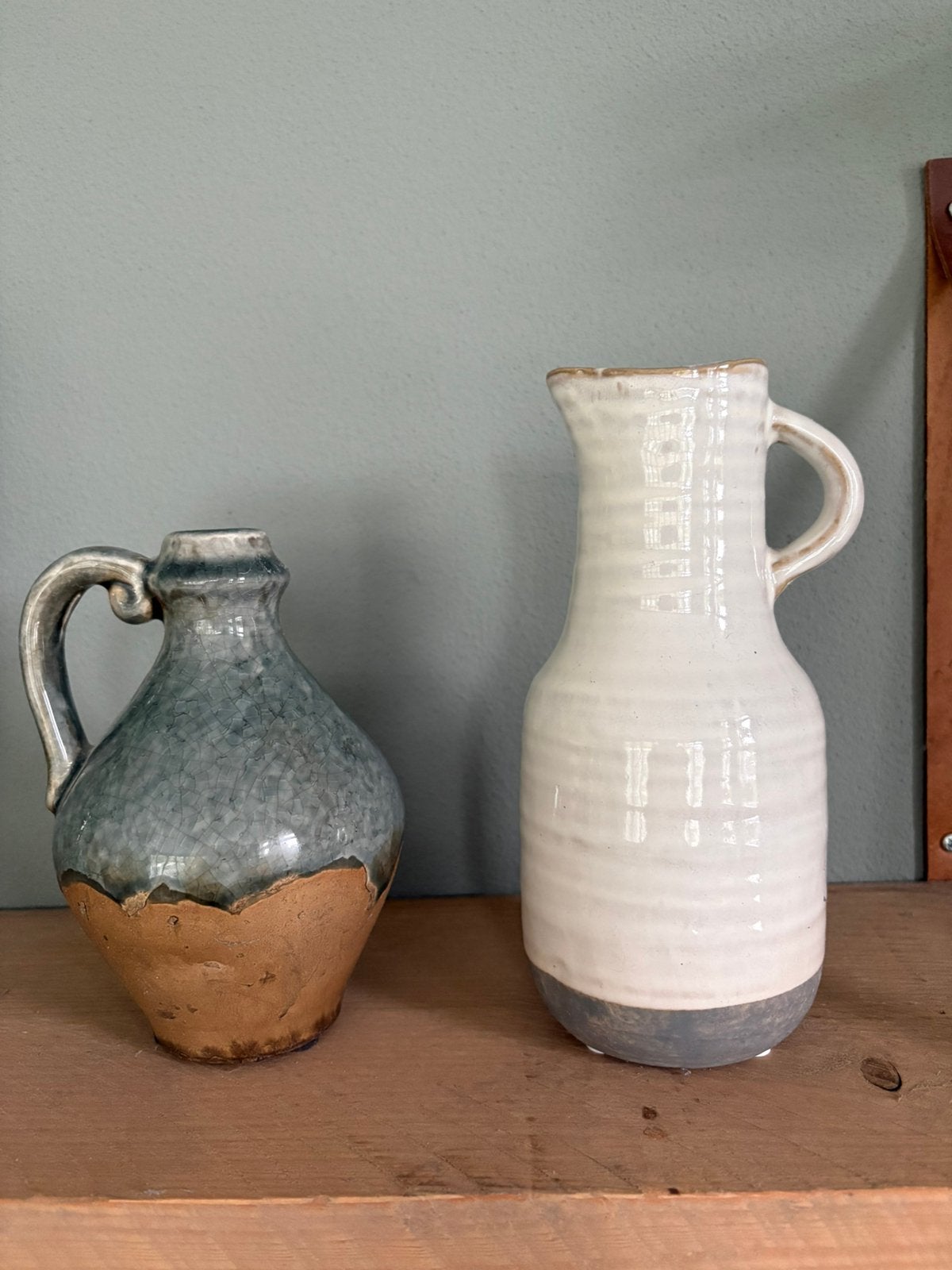 Twee vaasjes / kannetjes deco, Ophalen of Verzenden, Zo goed als nieuw
