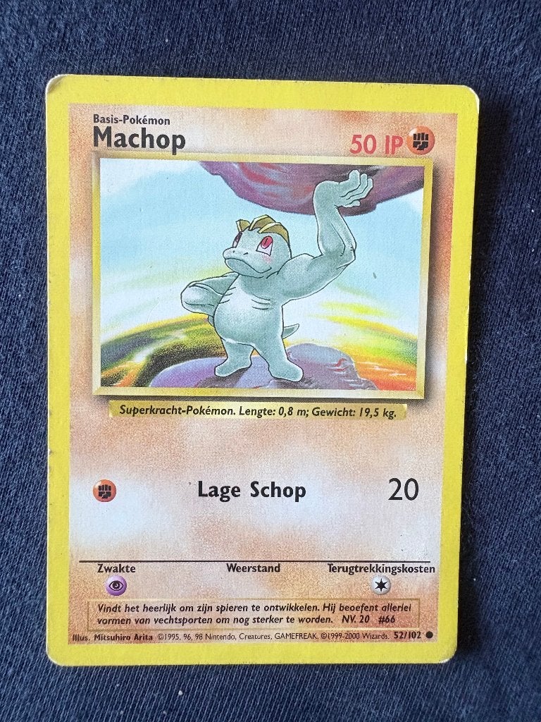 Machop - Base 52/102 - Excellent, Ophalen of Verzenden, Zo goed als nieuw, Losse kaart
