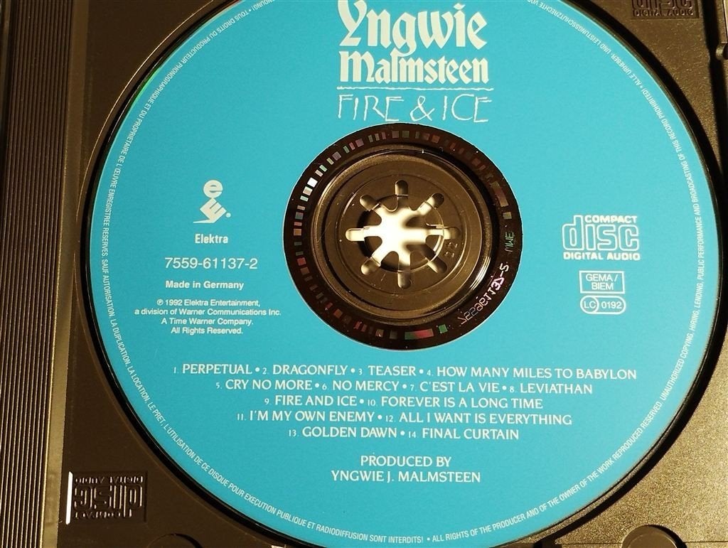 Yngwie Malmsteen - Fire & Ice, Ophalen of Verzenden, Zo goed als nieuw
