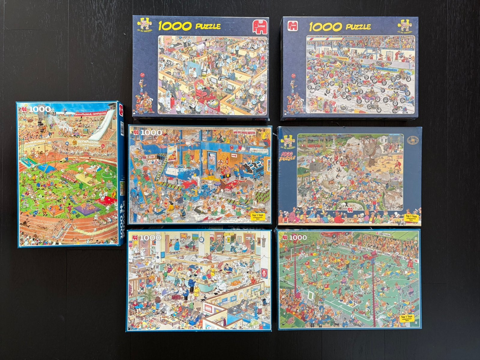7x 1000 stukjes puzzel - geseald, Ophalen of Verzenden, 500 t/m 1500 stukjes, Nieuw, Legpuzzel