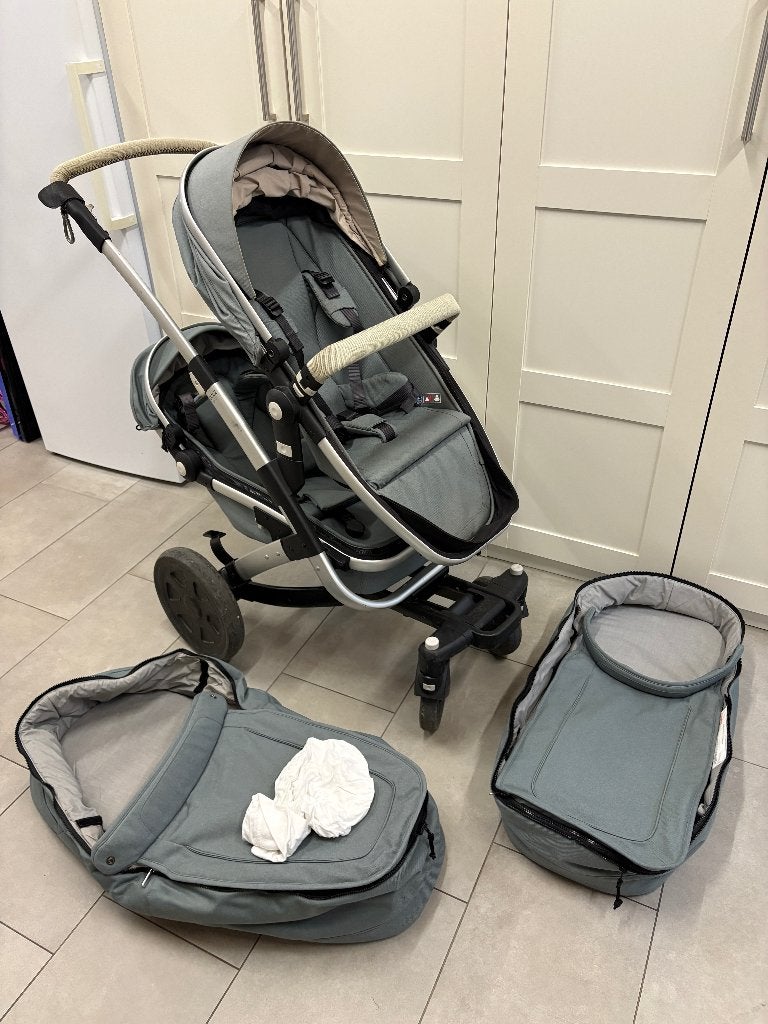 Joolz Geo 2 Gentle Blue compleet met uitbreidingsset, Gebruikt, Duowagen, Combiwagen, Ophalen