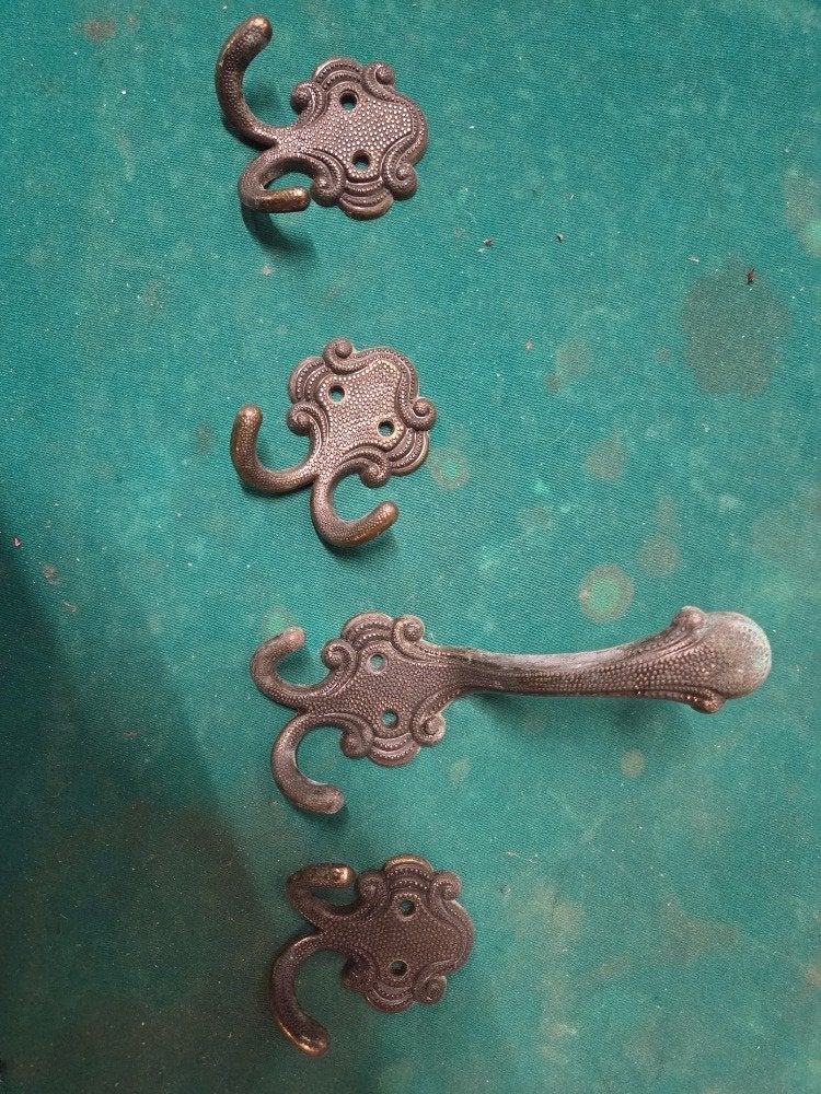 kapstokhaken vintage, 4 stuks, Ophalen of Verzenden, 'T Olde Gre-j, Info@toldegrej.nl, Endepoelstraat 20f Didam