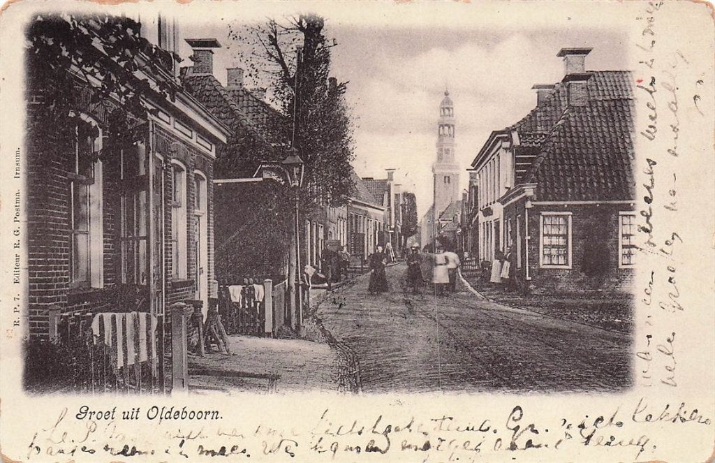 703-379-025 Groet uit Oldeboorn, Verzamelen, Verzenden, Voor 1920, Friesland