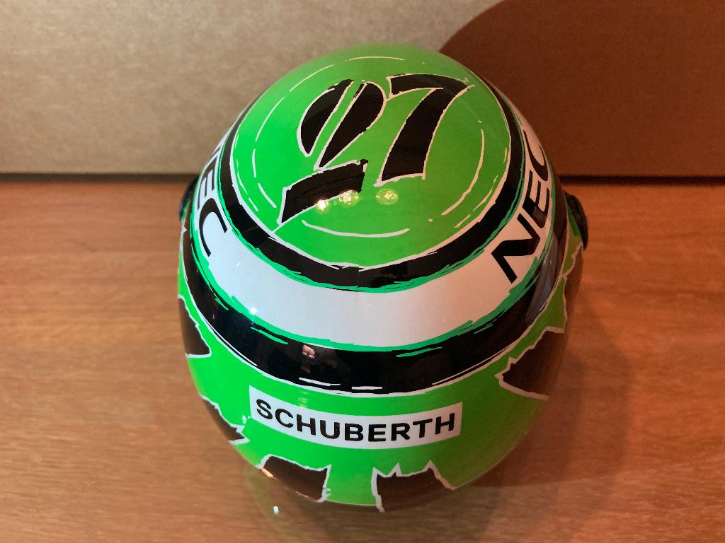 ✅ Nico Hülkenberg 1:2 helm 2016 VJM09 Force India Schuberth, Verzamelen, Automerken, Motoren en Formule 1, Ophalen of Verzenden