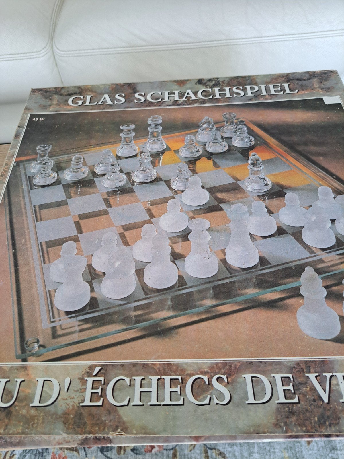 Glazen schaakbord - Schitterend en geheel gaaf!, Hobby en Vrije tijd, Gezelschapsspellen | Bordspellen, Zo goed als nieuw, Een of twee spelers