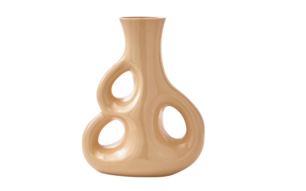 POLSPOTTEN Vaas Three Ears Beige M | Van €250, nu, Overige kleuren, Nieuw, Ophalen of Verzenden, POLSPOTTEN