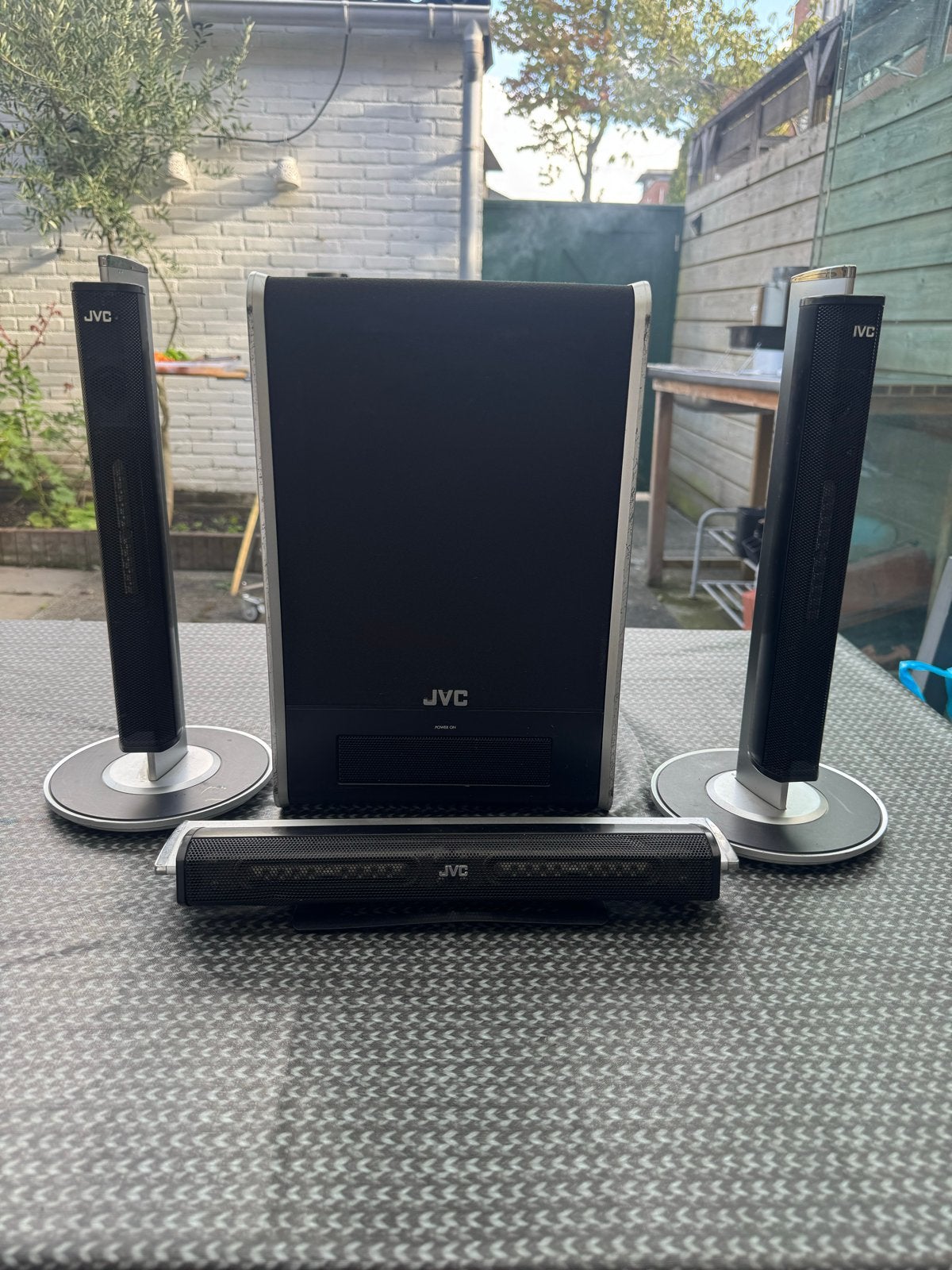 JVC Home Cinema Set - Subwoofer en 3 Speakers, JVC, 70 watt of meer, Ophalen of Verzenden, Overige spelers