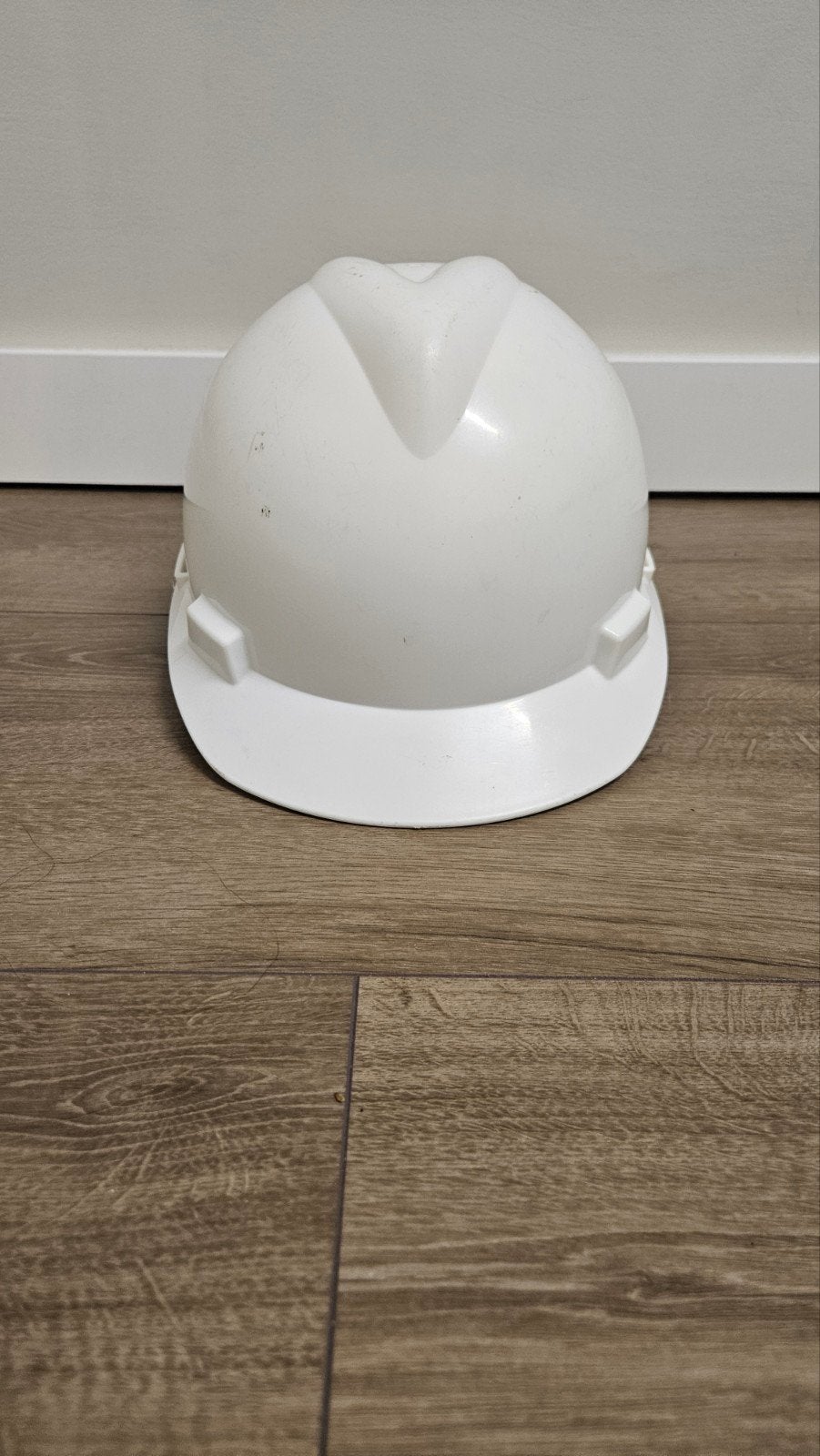 Witte bouwhelm van goede kwaliteit, Ophalen of Verzenden, Gebruikt