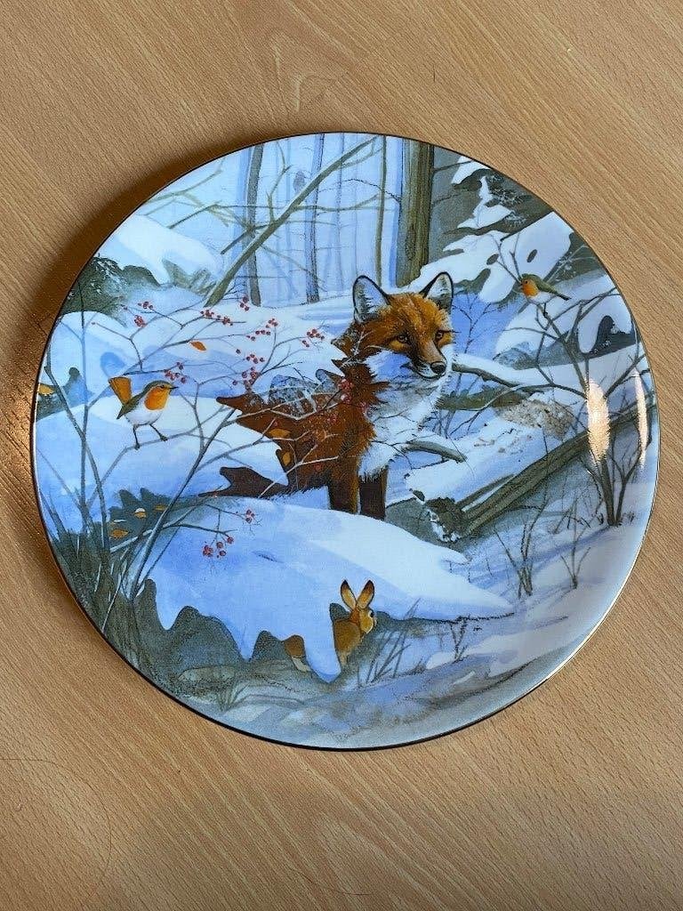 Vintage Kerst Winter bord Four Seasons Collection Walty Dudo, Ophalen of Verzenden, Zo goed als nieuw