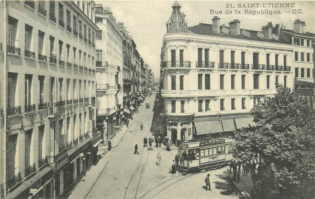 379-036-007 Saint-Etienne Rue de la Republique, Verzenden, Voor 1920, Frankrijk