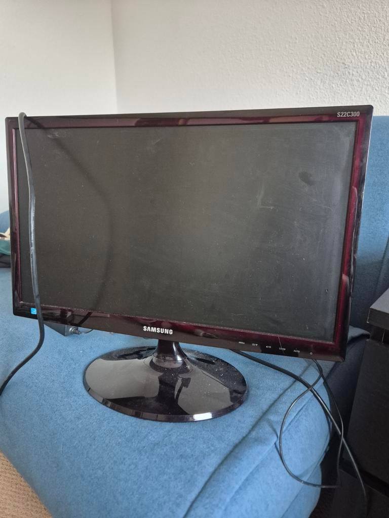 Samsung Monitor S22C300H - Full HD 21 inch with all cords, Ophalen, Gebruikt, 3 tot 5 ms, HDMI