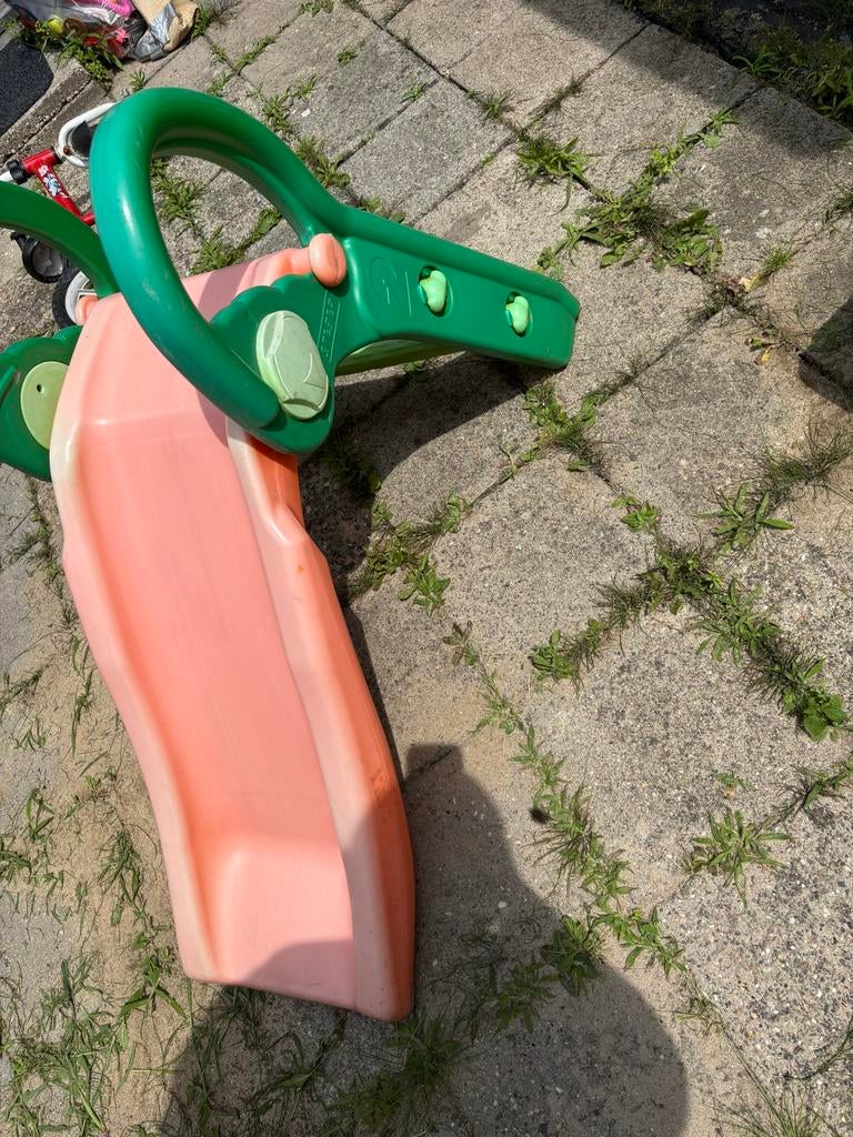 Feber glijbaan voor kinderen - oranje en groen, Ophalen, Gebruikt